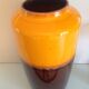 Vase vintage orange et marron Fat Lava Scheurich
