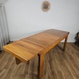 Table extensible en orme massif, Maison Regain, années 60