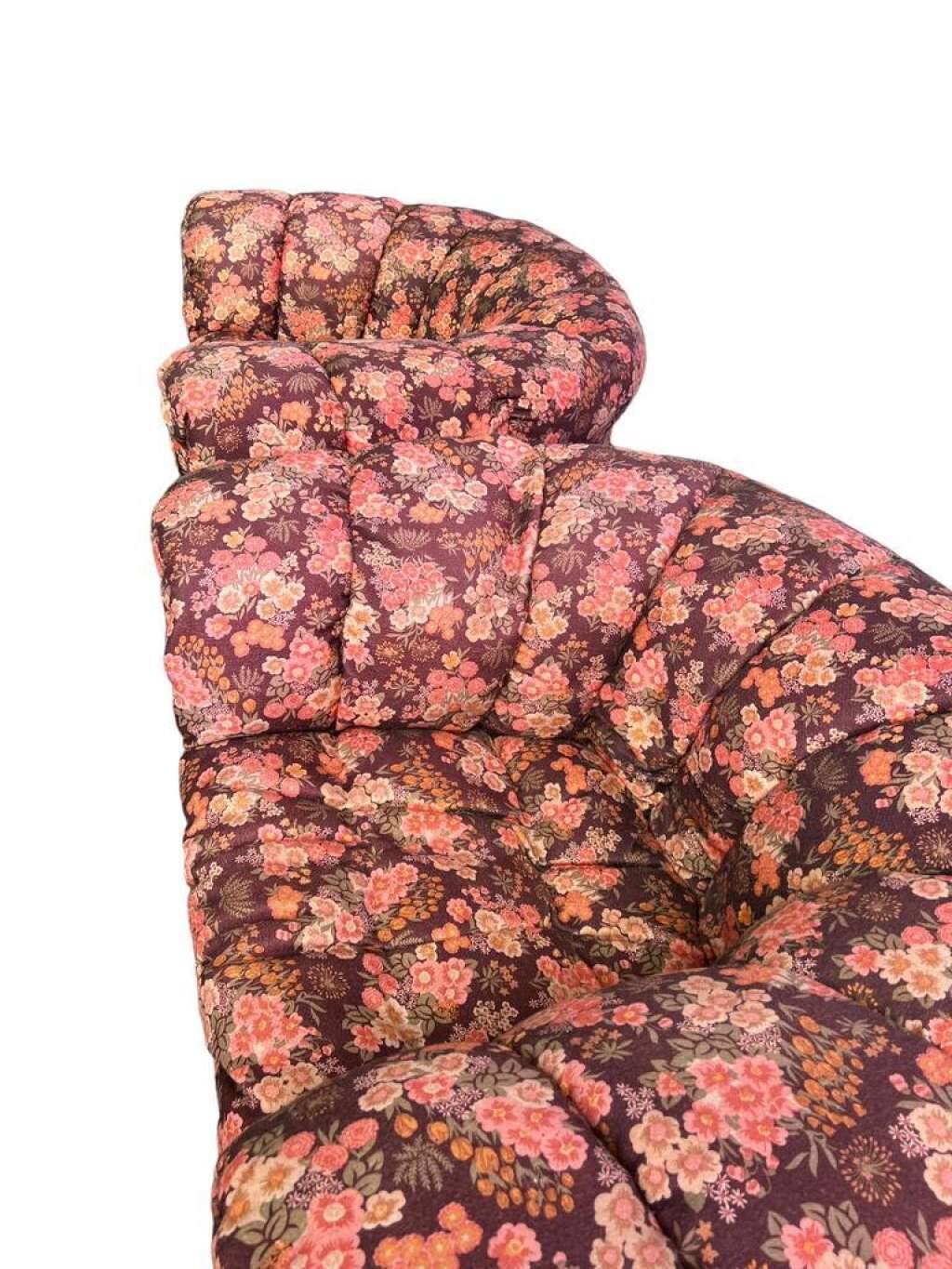 Ensemble de 2 banquettes/fauteuils/sièges fleuris vintage