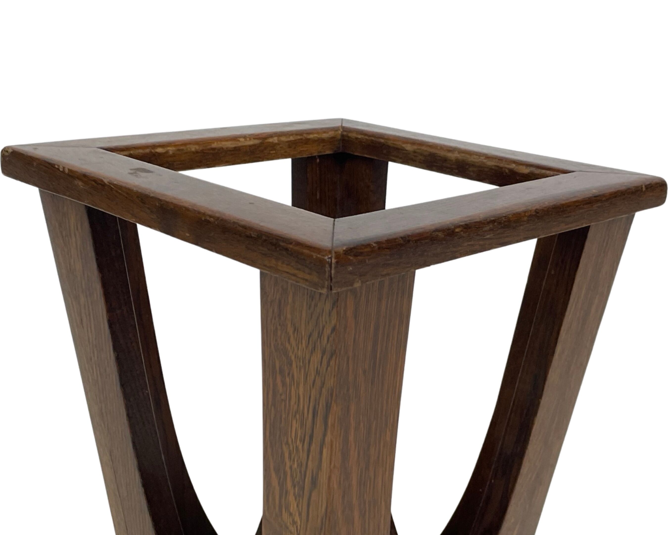 Brutalist design umbrella stand holder 60's wood