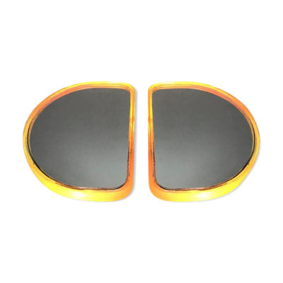 Paire de miroirs muraux lumineux, années 60/70