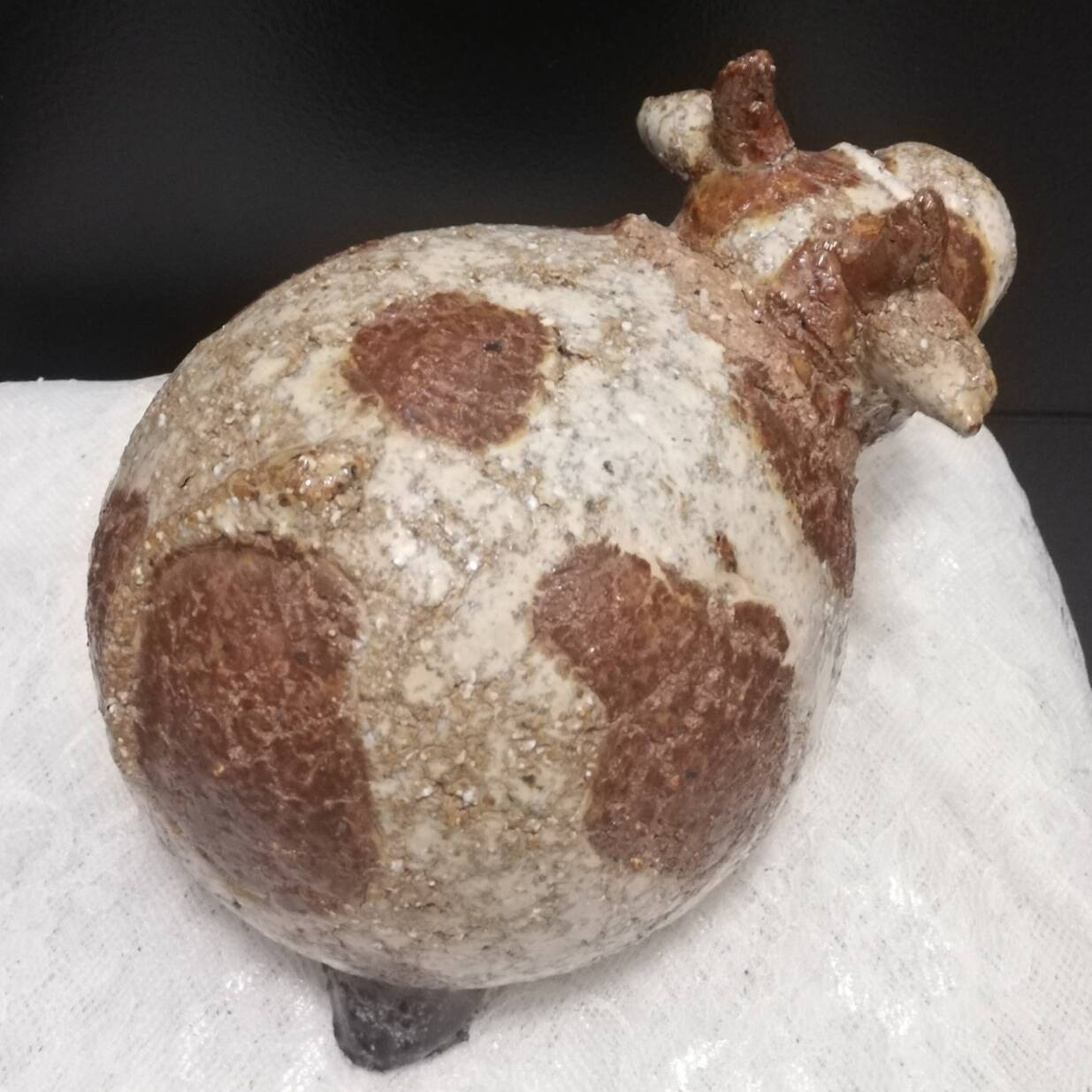 Cracked sandstone cow