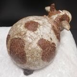 Vache en grès craquelé