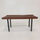 Bench in Teak with Brass Feet, Italy, 1950s
