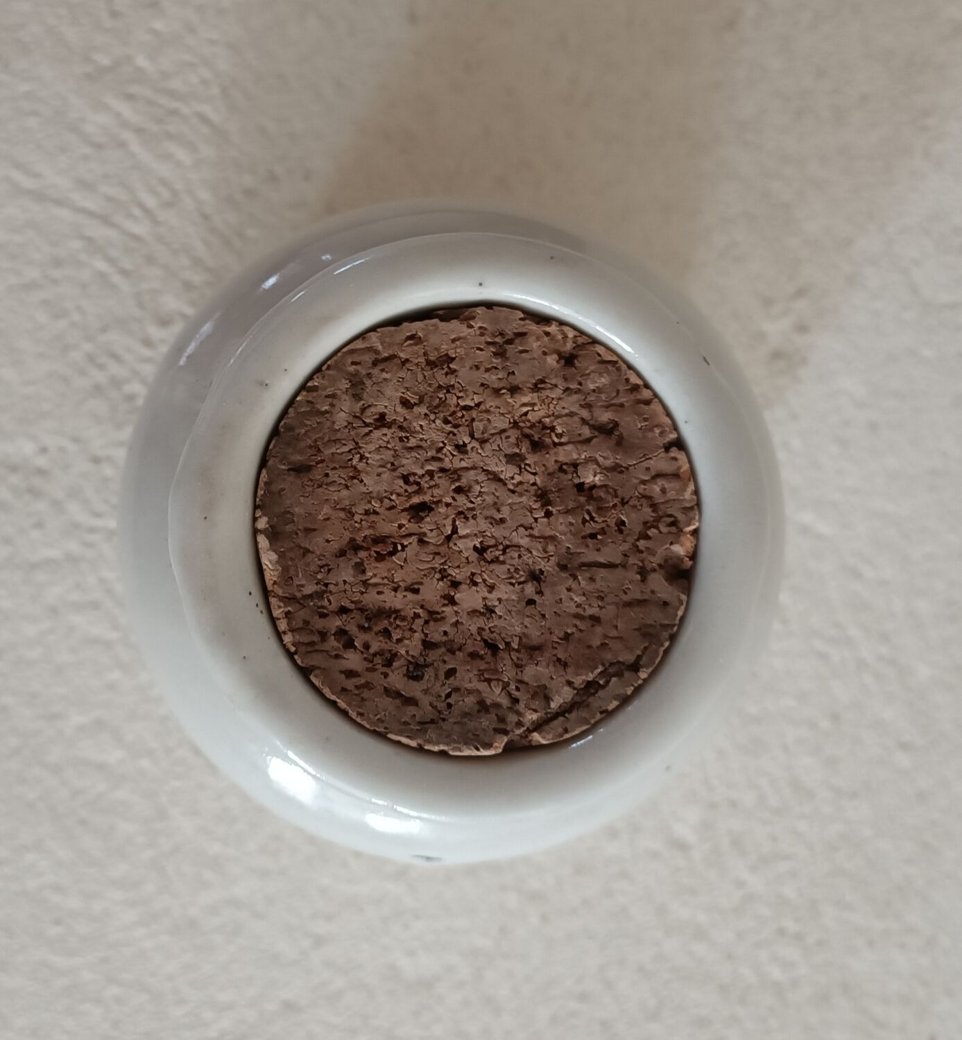 Stoneware mustard pot