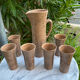 Vintage drink service in pyrite stoneware – Claude Passy (Vallauris) –