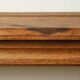 Raw solid wood shelf with 3 grooved levels