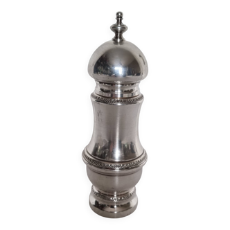 Classic 1950s style silver metal pepper mill