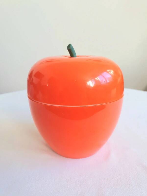 Vintage orange ice cube tray