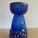 Vase anthropomorphe Hyacinth en verre bleu cobalt et doré