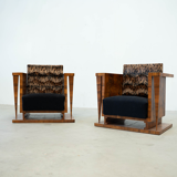 Set of two Art Deco lounge chairs