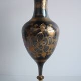 Vintage Metal, Brass Vase, India, handmade, 1960's.