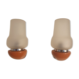 Pair of vintage 70s porcelain sconces