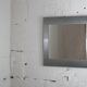 Mirror "space age". Stainless steel. France, circa 1970