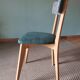 Green bistro chair with houndstooth pattern