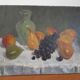 Still life with pears and grapes