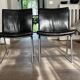 2 leather Airport armchairs by Hans Wegner - Denmark 1980s