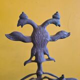 Garniture De Cheminée Hollandaise En Laiton à Double Tête D'Aigle, Fin 19ème Siècle