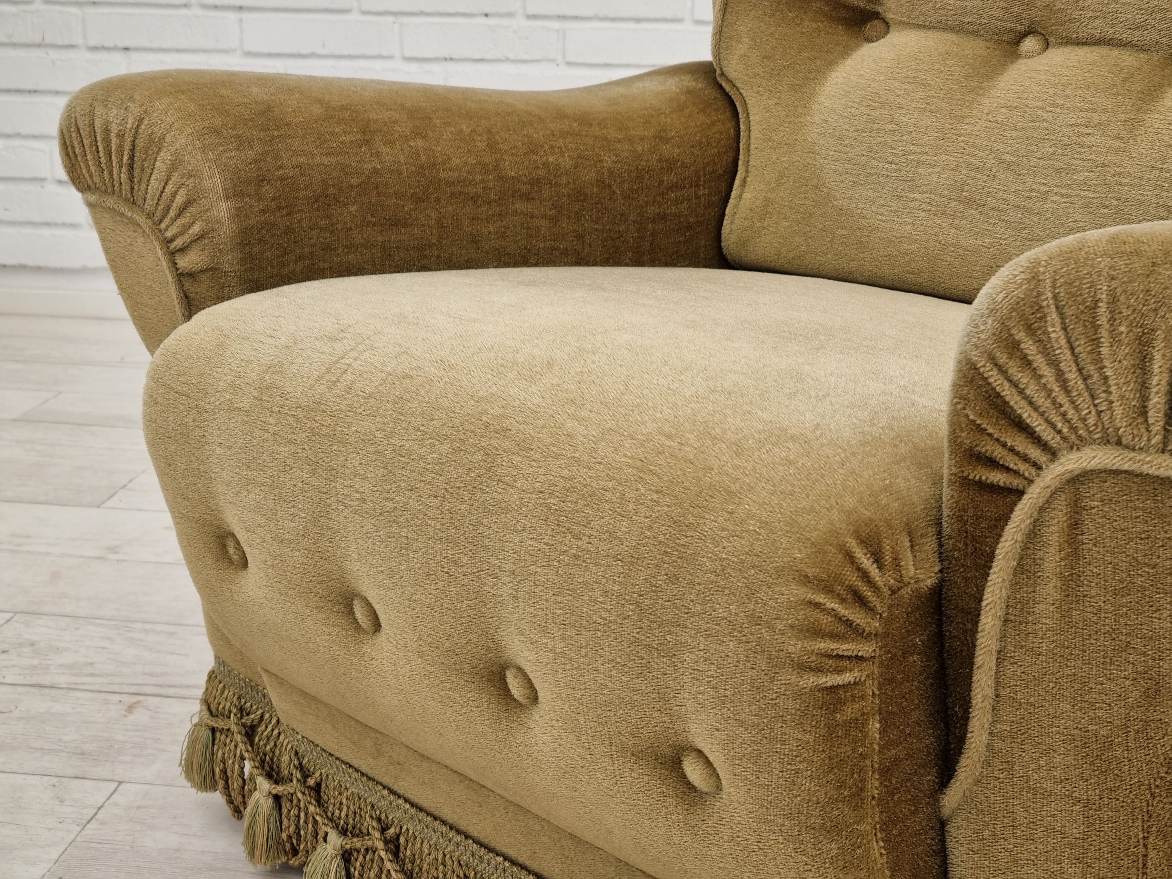 Fauteuil vintage danoise avec rembourrage années 1970