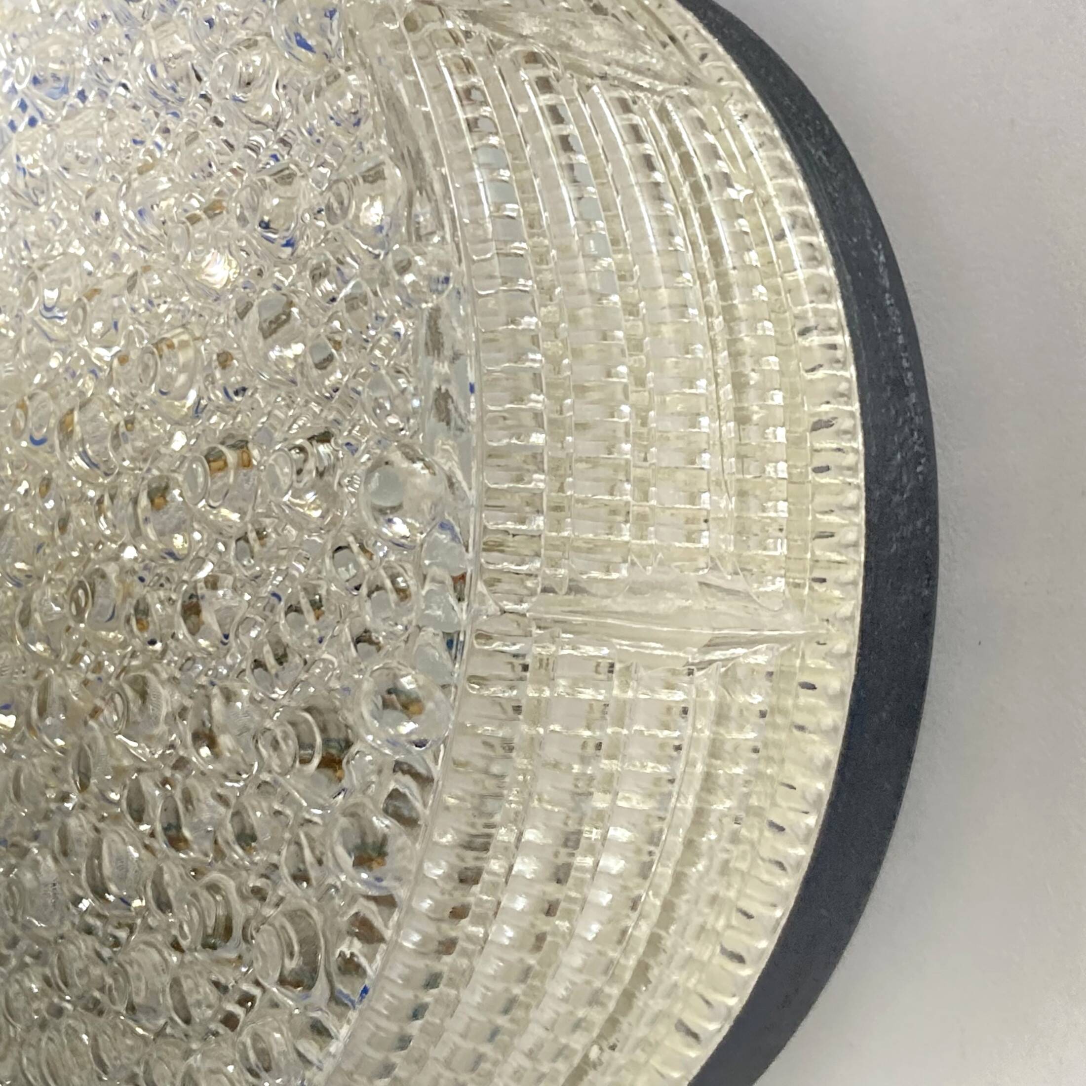 Applique murale plafonnier ronde en verre minimaliste 1970 1980 seventies eighties LAMP-7130