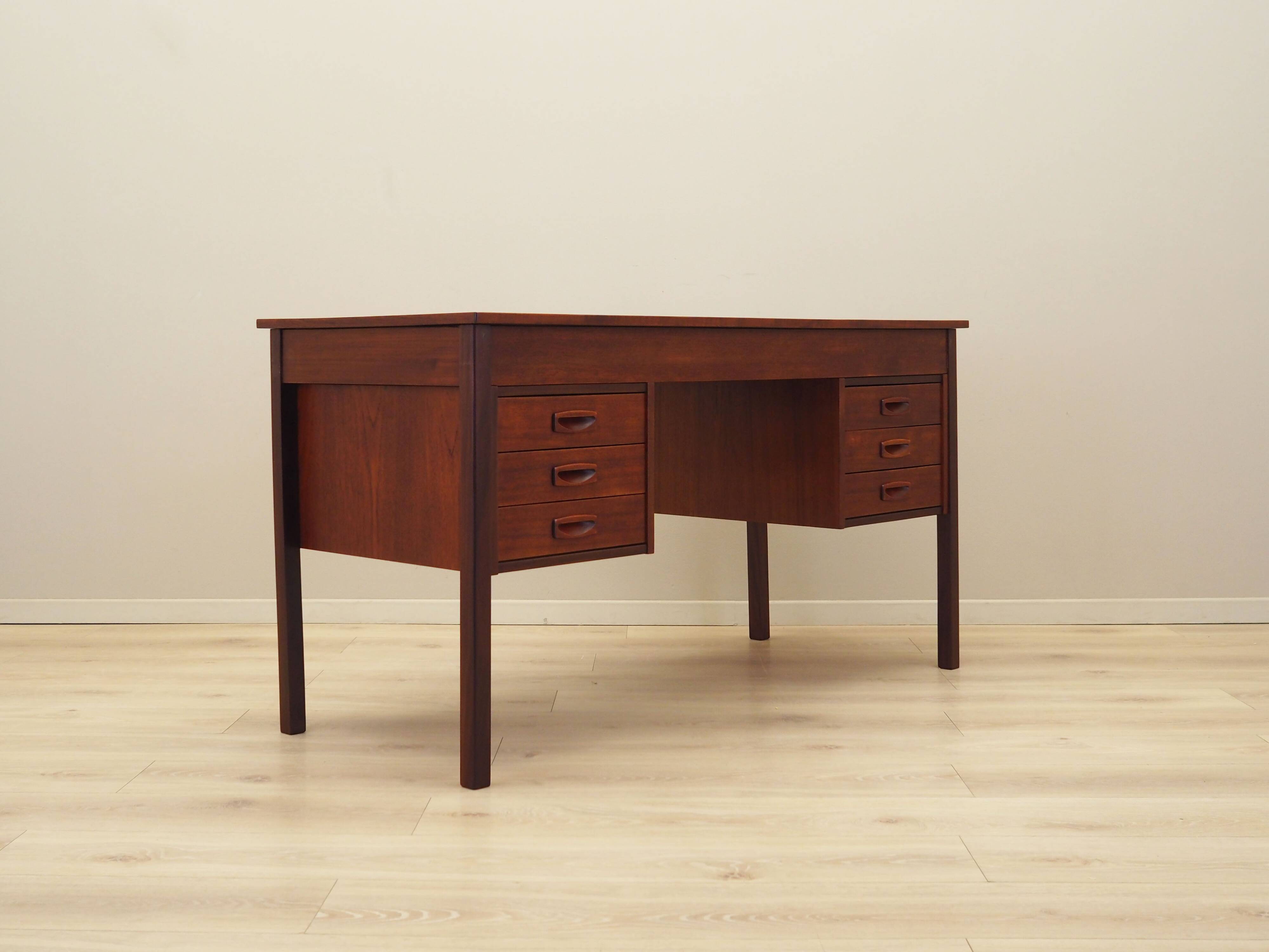 Teak desk, Danish design, 1970s, production: Denmark