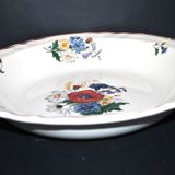 Plat creux saladier vintage AGRESTE en faïence de Sarreguemines DV 31cm