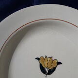 2 hollow plates made of earthenware from Lucien model Salins diam 24.5 cm