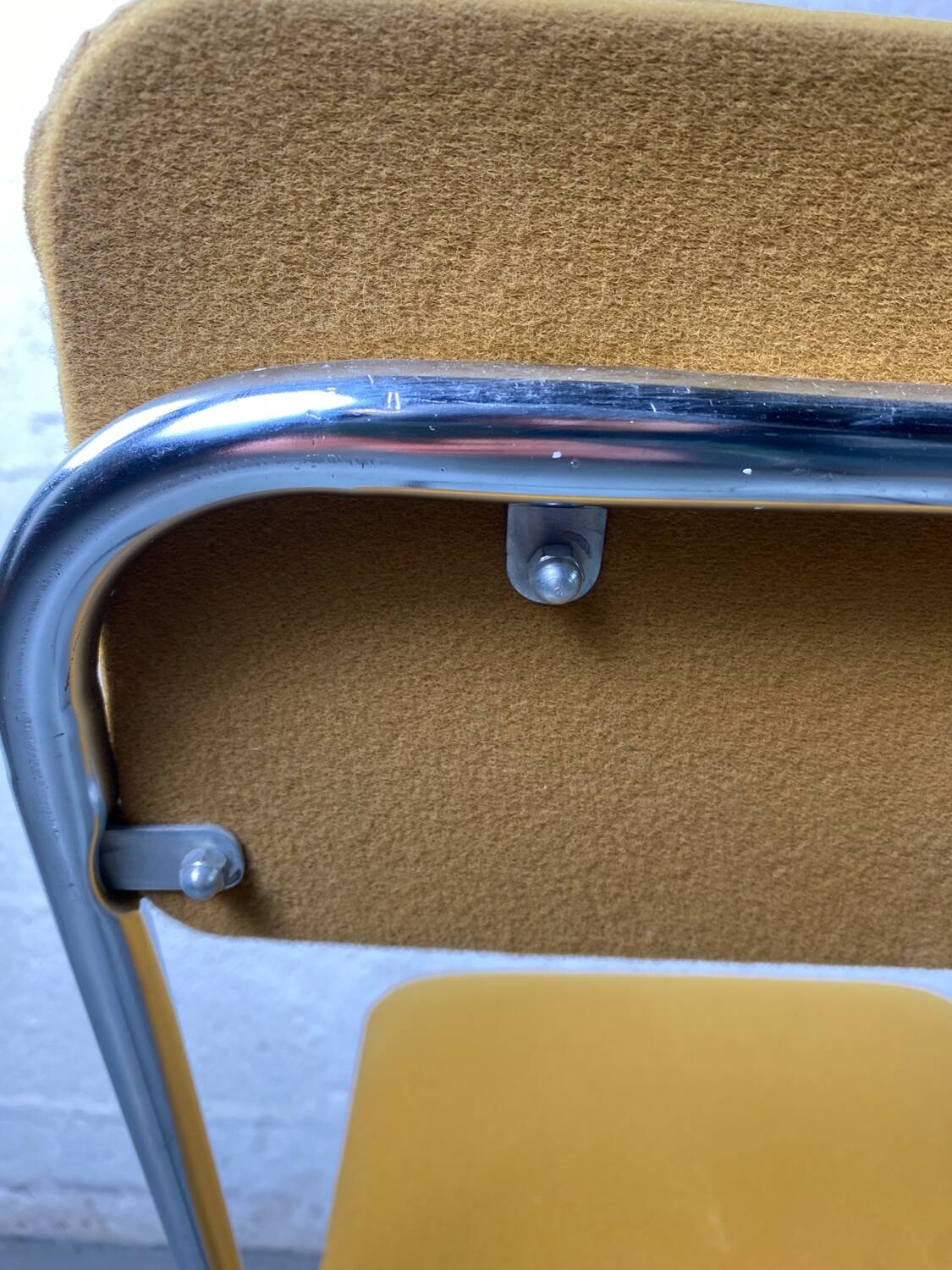 Mustard yellow folding chair