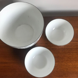 Enamelled metal bowls by Kaj Franck for Arabia 1950s