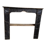 Shelf fireplace mantle.