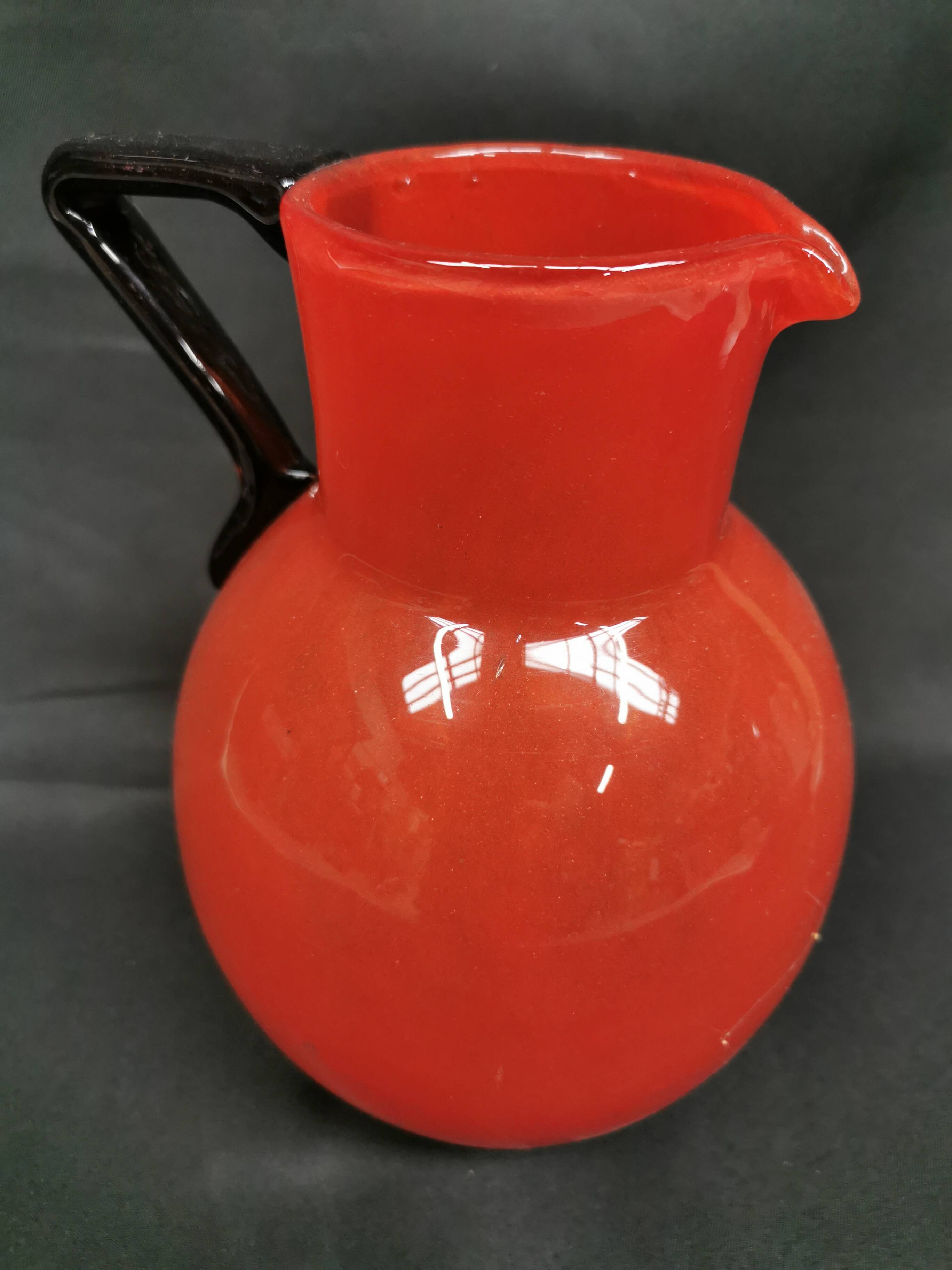 Schneider Orangeade / Lemonade Service, Le Verre Français. 2 Pitchers and 6 Glasses