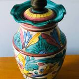 Majolica Italy ceramic lamp base