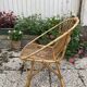 Set of 3 vintage rattan armchairs