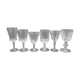 Set de 6 anciens verres à pied dépareillés