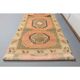 Vintage Turkish Oushak Handmade Wool Cotton Orange Runner 101x295