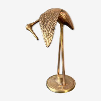 Vintage brass heron
