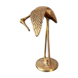 Vintage brass heron