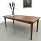Farm table, solid oak top with dowel joints.