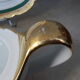 Saucière with Limoges porcelain top beautiful gilding