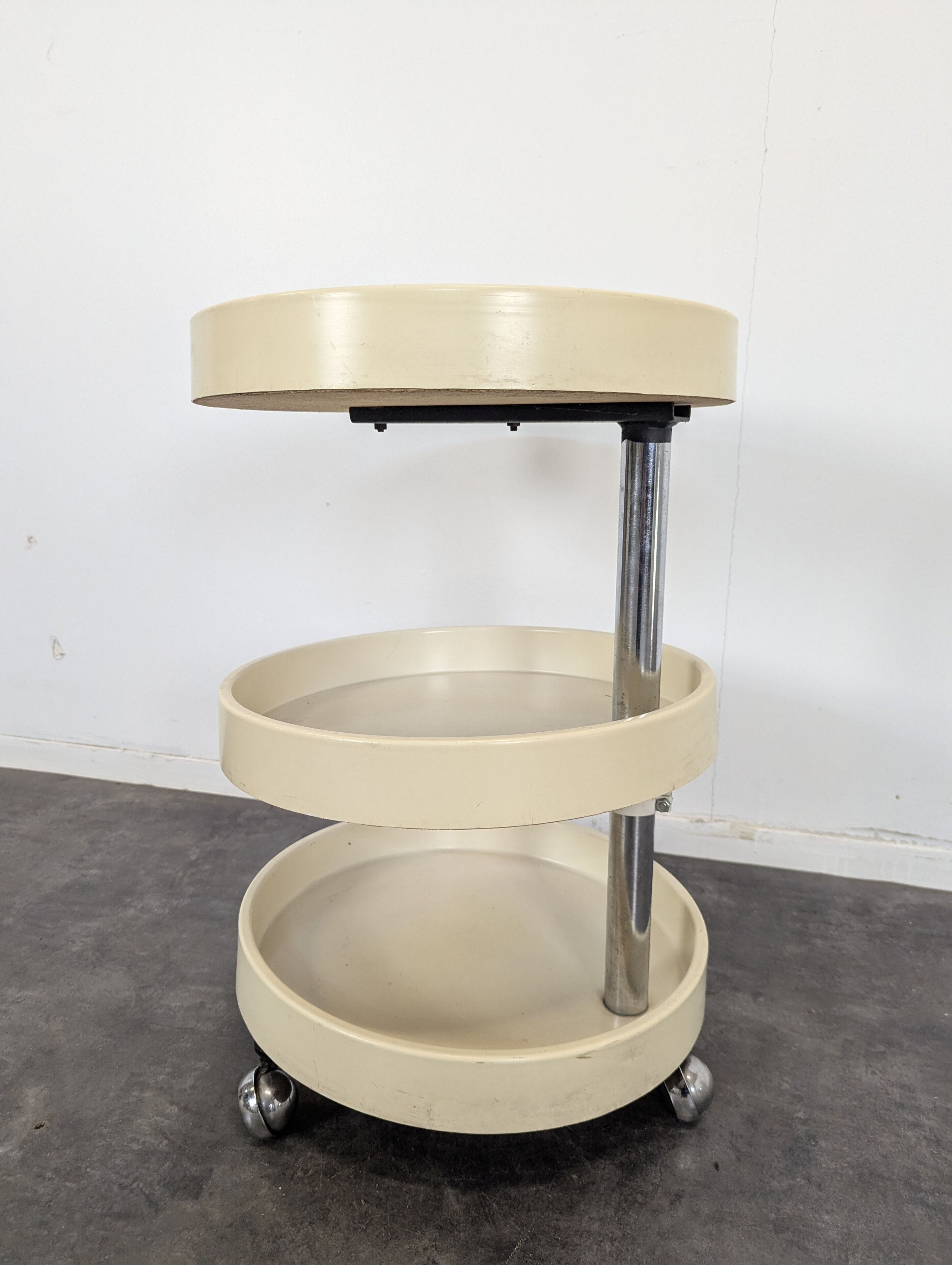 Space Age rolling dessert trolley