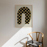 Framed abstract giclee art print 50x70cm