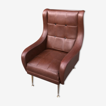 Fauteuil en skaï 50’s