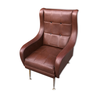 Fauteuil en skaï 50’s