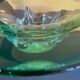 Glass fruit bowl
