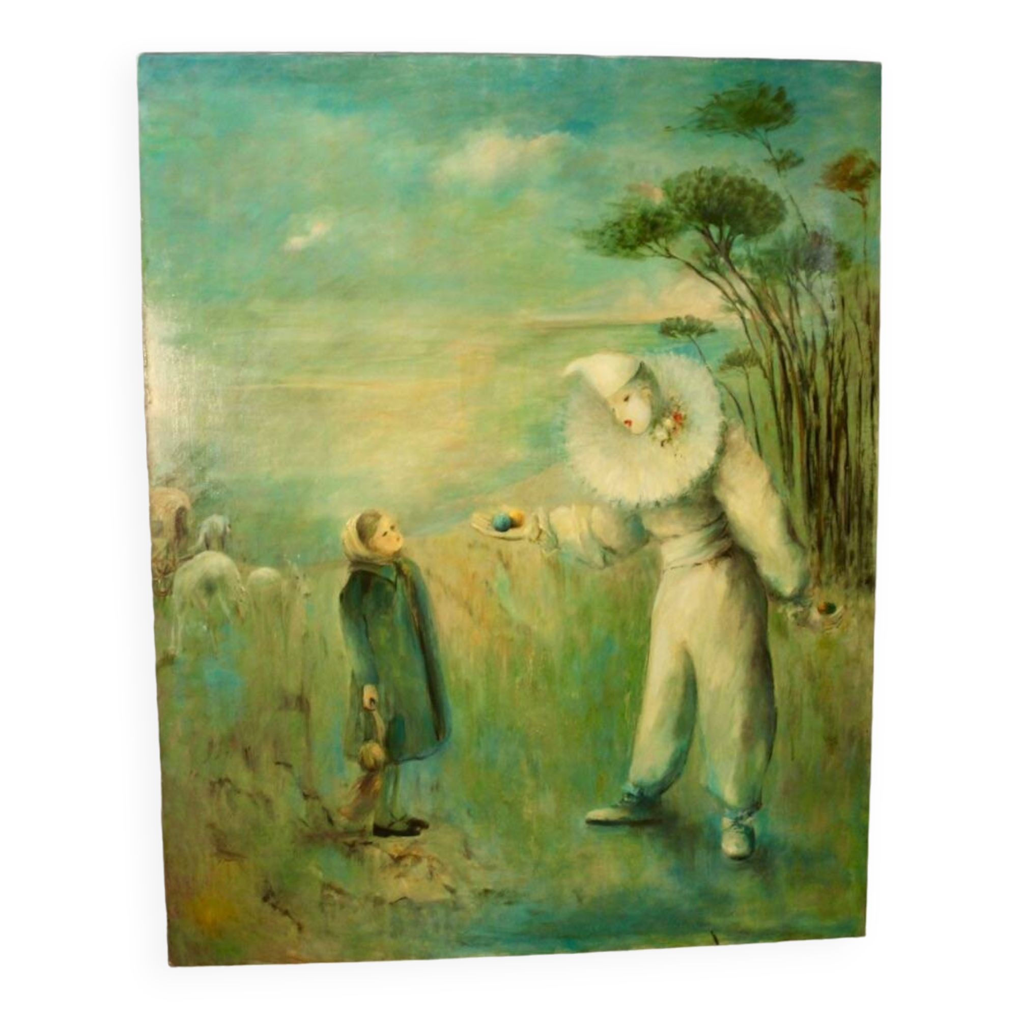 Large Oil on canvas "Harlequin"