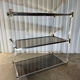 Mid-century shelf in Plexiglas and chrome