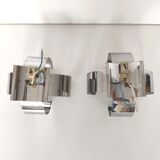 Pair Seventies wall lamp space age