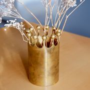 Pierre Forssell crown brass vase for Skultuna circa 1970