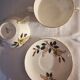 Serving to consume wedgwood bone china - yellow rose - 6 cups with under cups