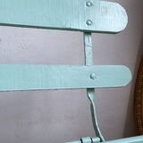 Banc de jardin pliant à lattes bois et métal